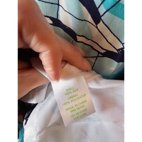 LILY PULITZER Dress Women's 8 Silk X Marks the Spot Connie Mini Cruise Spring - Picture 6 of 8